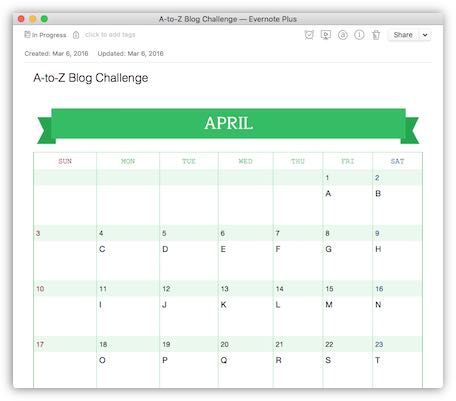 Evernote Calendar