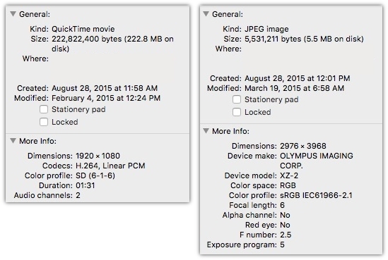 Olympus Camera Info