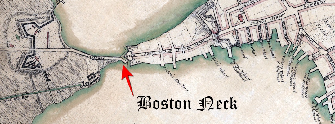 1775 Boston Neck Map