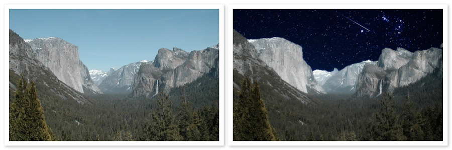 yosemite at night