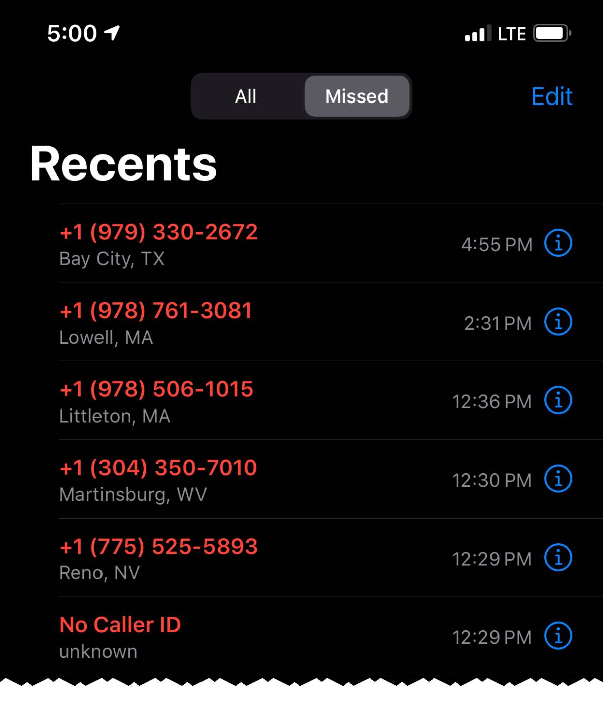 iphone missed call alert app