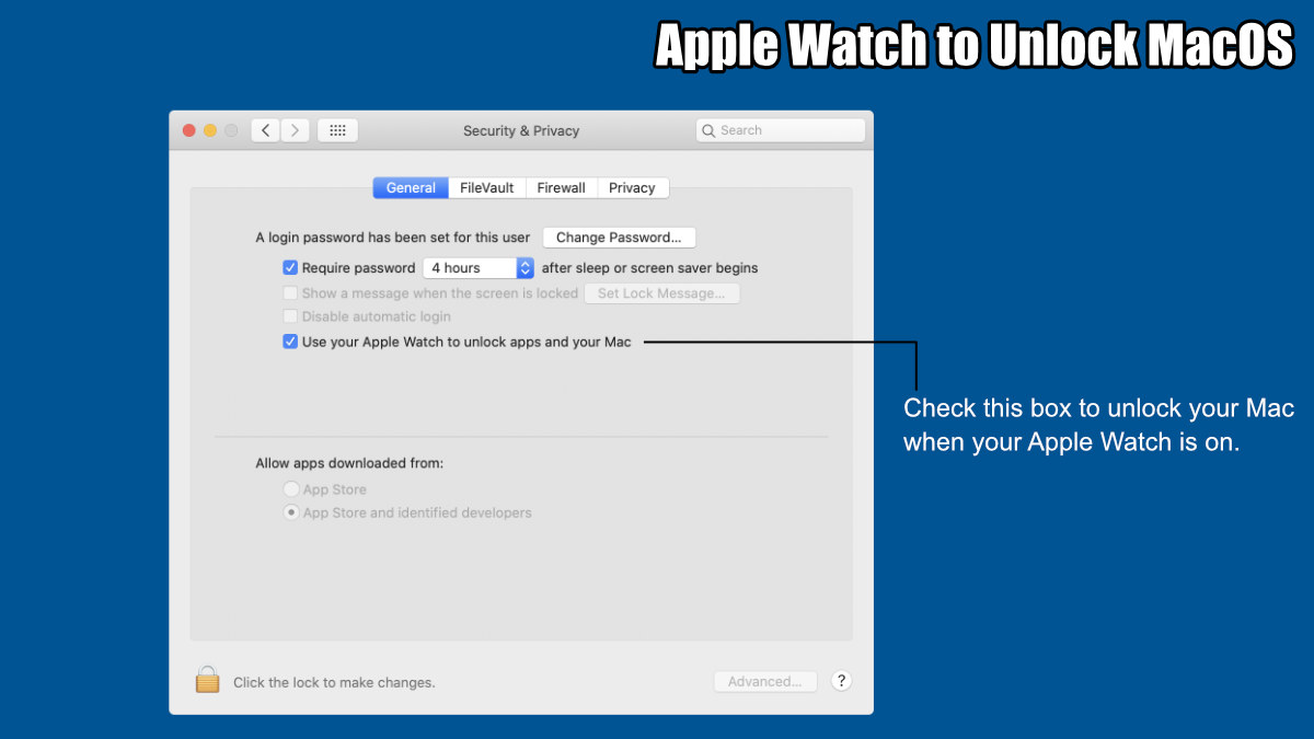 Enable Mac For Apple Watch Login