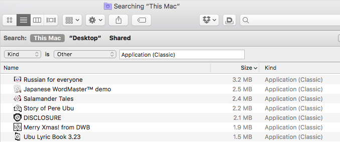 Searching Mac