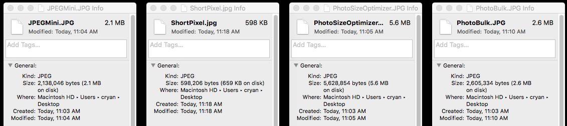 File Size Info JPEG