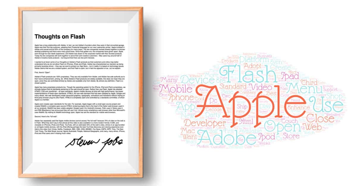 Steve Jobs Flash Letter