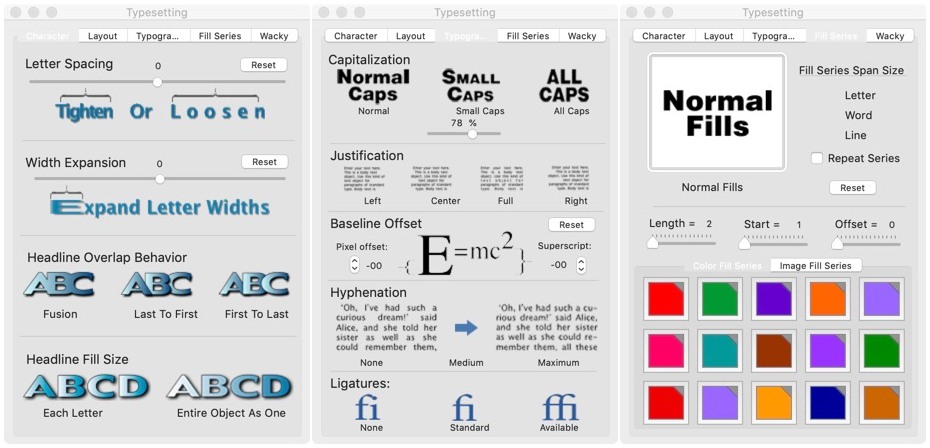 Type Styler Type Setting