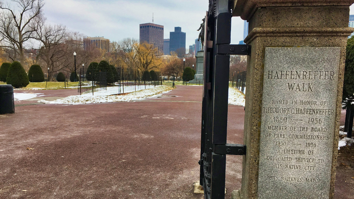 Boston Gardens Haffenreffer Walk