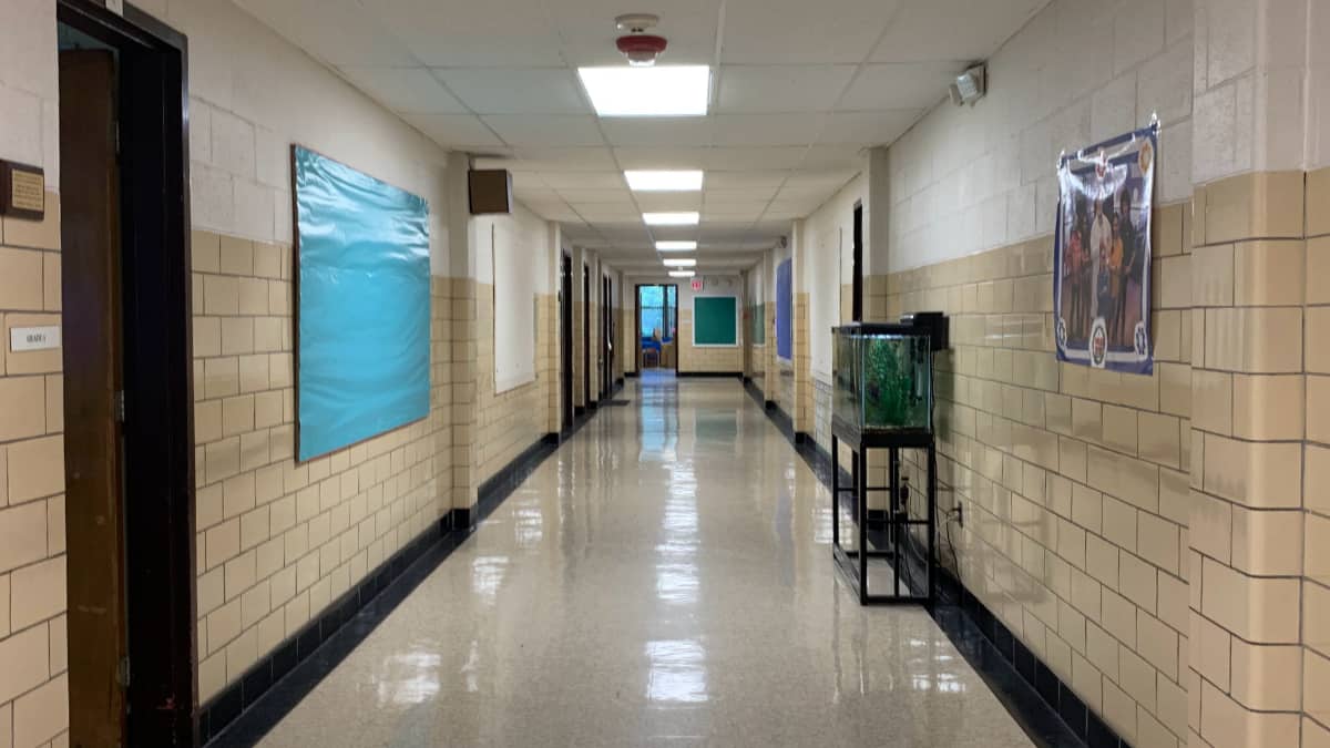 Empty School Corridor
