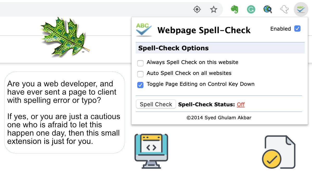 webpage Spell Check Chrome