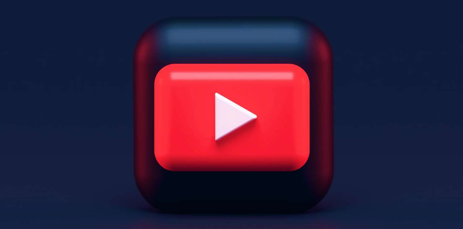 A 3D rendering of the YouTube logo.