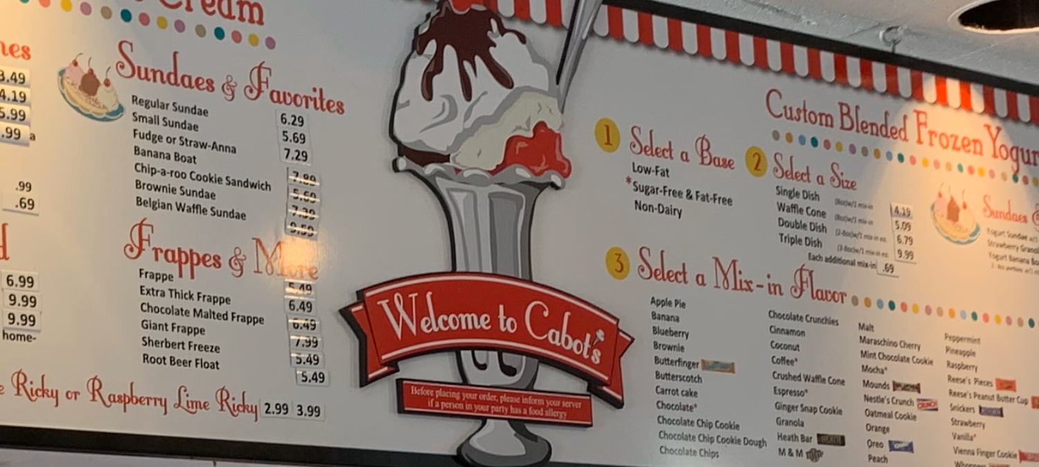 Cabots Ice Cream