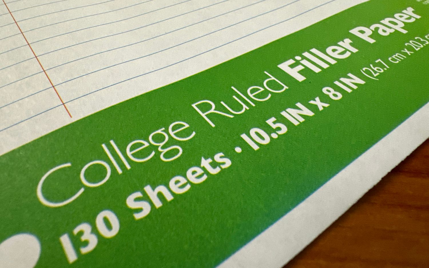 College Ruled Filler Paper