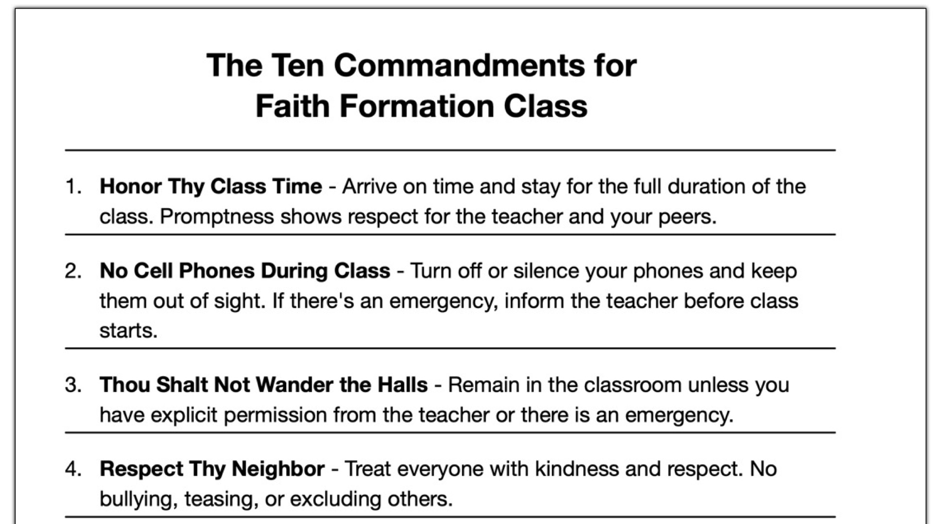 Faith Formation