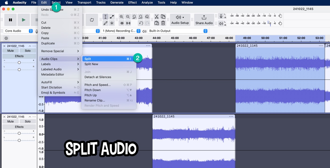 Split Audio
