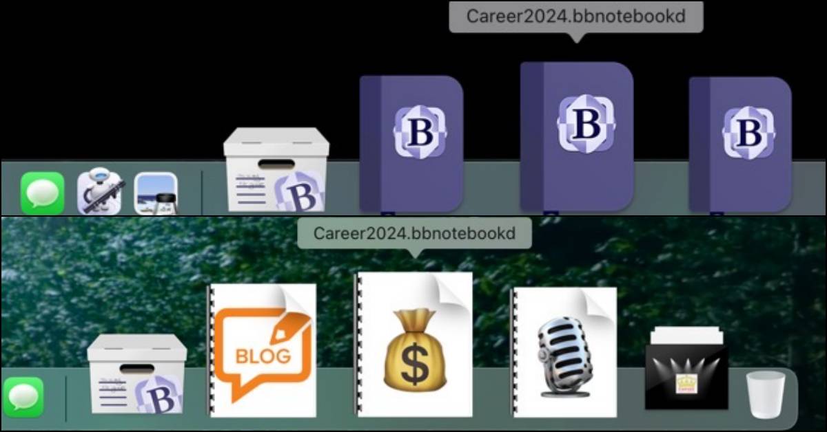 B B Edit Notebook Icons